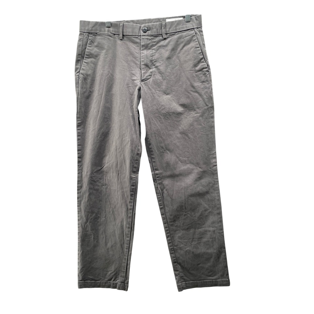 Gap Relaxed Khaki Chino Pants Mens 32x30 Gray‎ Stretch